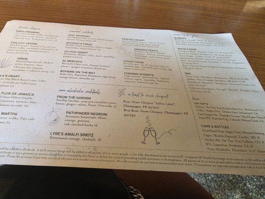 Menu photo 2 Terrene San Francisco, CA