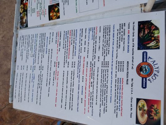 Menu photo 7 Calypso's Cancún, ROO Menu photo 7 Calypso's Cancún, ROO