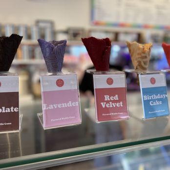 Double Rainbow Cafe - variety of flavored cones to choose from - Ice Cream & Frozen Yogurt Near Me - Benicia, California Double Rainbow Cafe - variety of flavored cones to choose from - Ice Cream & Frozen Yogurt Near Me - Benicia, California