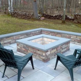 B&C Landscaping - Patio, Firepit and retaining wall project - compelted. - Landscaping Near Me - Hampstead, New Hampshire