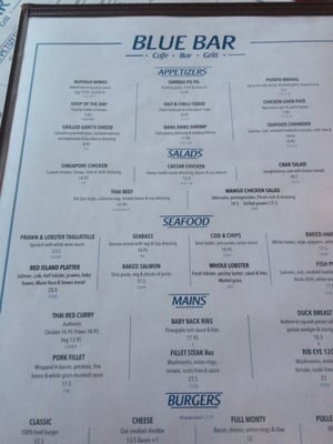 Menu photo 2 Blue Bar Skerries, D