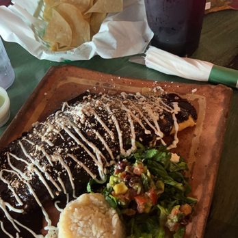 La Santisima - Quesa enmolada style with a Jamaica drink. - Mexican Near Me - Phoenix, Arizona La Santisima - Quesa enmolada style with a Jamaica drink. - Mexican Near Me - Phoenix, Arizona