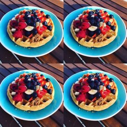 Integrated Fit Coach - How about Homemade Almond Flour Waffles with Almond Butter and Berries for Breakfast?