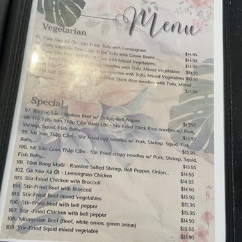 Pho Thanh - Menu as Oct 2025 - Vietnamese Near Me - Phoenix, Arizona