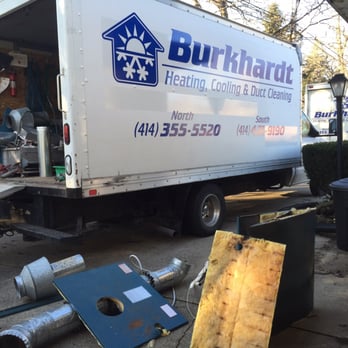 Burkhardt Heating, Cooling, Plumbing & Electric - Out with the old furnace. - Heating & Air Conditioning/HVAC Near Me - Milwaukee, Wisconsin