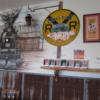Leaky Roof Meadery - a train on the wall - Meaderies Near Me - Buffalo, Missouri Leaky Roof Meadery - a train on the wall - Meaderies Near Me - Buffalo, Missouri