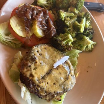 Wood Ranch Burbank - Protein Burger with broccoli - American Near Me - Burbank, California