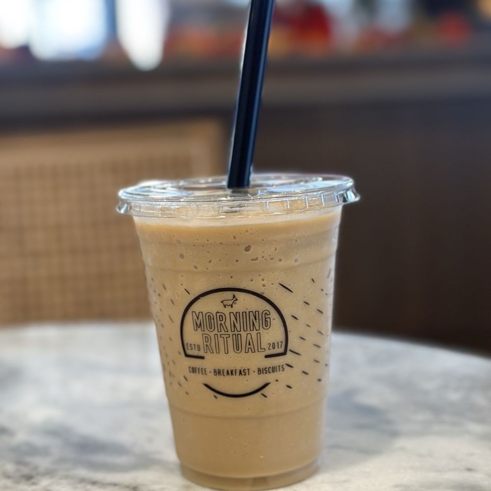 Morning Ritual - White Chocolate Mocha frappe with Oatmilk! - Coffee & Tea Near Me - Gahanna, Ohio Morning Ritual - White Chocolate Mocha frappe with Oatmilk! - Coffee & Tea Near Me - Gahanna, Ohio