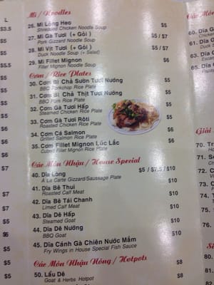 Menu photo 5 Cho Tam Bien Westminster, CA