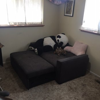 Beds For Less - The Full size Couch Bed Charcoal colored that was ordered from a state away. - Mattresses Near Me - Medford, Oregon Beds For Less - The Full size Couch Bed Charcoal colored that was ordered from a state away. - Mattresses Near Me - Medford, Oregon