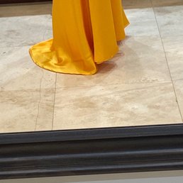HORRIBLE job with alterations! The dress was suppose to be even. Also the sheer on the front was sloppily put on. HORRIBLE job with alterations! The dress was suppose to be even. Also the sheer on the front was sloppily put on.