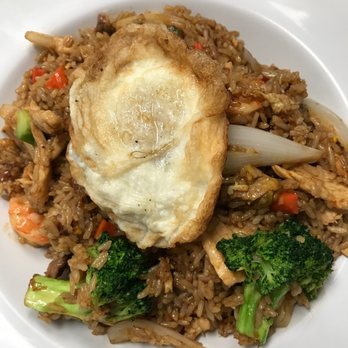Thai Fusion - House Special Fried Rice with hard over egg! Delicious! - Thai Near Me - Clover, South Carolina Thai Fusion - House Special Fried Rice with hard over egg! Delicious! - Thai Near Me - Clover, South Carolina