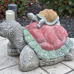 Morando Sculptures & Concrete Statues - "Matilda and Coolibah" My wife said the big one looked like a Matilda - so the little one became Coolibah.