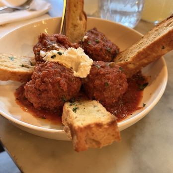Enoteca Maria - Meatball order. Comes with 4 amazing meatballs. - Italian Near Me - Staten Island, New York Enoteca Maria - Meatball order. Comes with 4 amazing meatballs. - Italian Near Me - Staten Island, New York