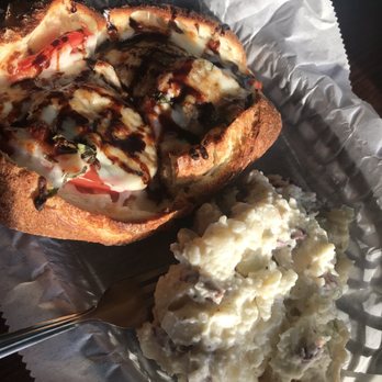 The Ten Top - Baked Caprese Sandwich with potato salad - American Near Me - Norfolk, Virginia