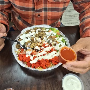 Naz’s Halal Food - Combo platter - Halal Near Me - Orange, California Naz’s Halal Food - Combo platter - Halal Near Me - Orange, California