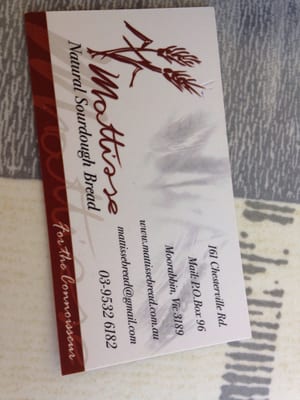 Menu photo 1 Mattisse Bread Moorabbin, VIC