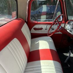 1965 Ford F100.  Seat, headliner @ door panels.  Great work.