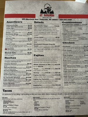 Menu photo 1 Ay Caramba Asheville, NC Menu photo 1 Ay Caramba Asheville, NC