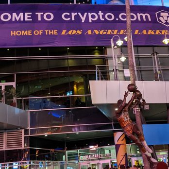 Crypto Arena - Still no lit Crypto signs yet? Oh hello, Mr Elgin Baylor! RIP. - Stadiums & Arenas Near Me - Los Angeles, California