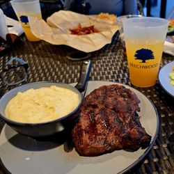Beechwood Country Club - Ribeye and garlic smashed potatoes