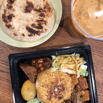 Borneo Eatery - Nasi Lemak Rendang 2 Piece Roti Prata - Indonesian Near Me - Alhambra, California