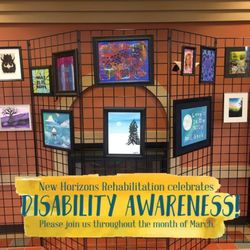 The Friendly Bean Cafe - Traveling art exhibit of artwork created by clients from New Horizons Rehabilitation