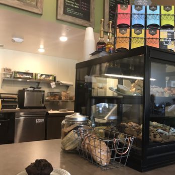 Bean and the Baker - Double chocolate muffin and the ordering counter. - Coffee & Tea Near Me - Ravenna, Ohio