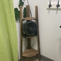 Fan in dressing room is a nice touch
