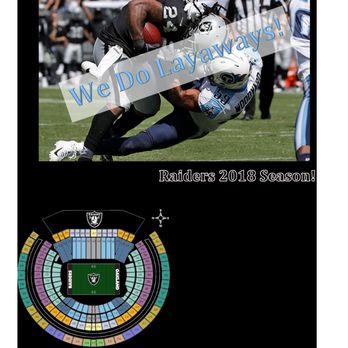 TicketGiant - Oakland Raiders tickets available now Reserve your seats with a small down payment - Ticket Sales Near Me - Covina, California TicketGiant - Oakland Raiders tickets available now Reserve your seats with a small down payment - Ticket Sales Near Me - Covina, California