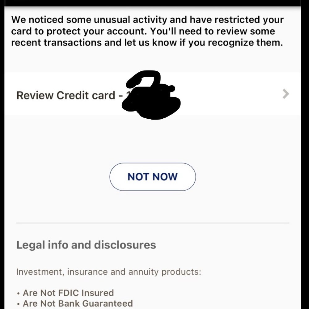 Dave & Buster's Las Vegas - Summerlin - Message I got while at D&B with my card in their possession. - Sports Bars Near Me - Las Vegas, Nevada