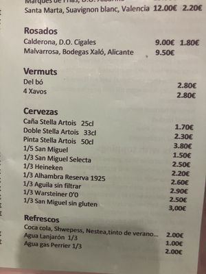Menu photo 5 La Rentaora Valencia, V Menu photo 5 La Rentaora Valencia, V