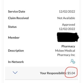 McKee Medical Pharmacy - Charged me $10 when I'm supposed to be charged $5.04 - Pharmacy Near Me - San Jose, California