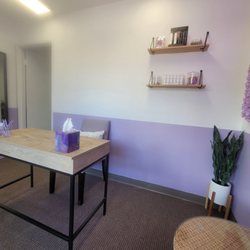 Wild Lavender - Super cute, clean, cozy, color coordinated waiting area.