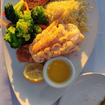 Peohe's - Blackened swordfish, rice and lobster tail - Seafood Near Me - Coronado, California Peohe's - Blackened swordfish, rice and lobster tail - Seafood Near Me - Coronado, California