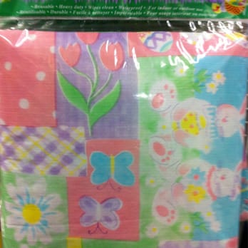 Dollarama - Flannel-back Easter tablecloth $2! - Discount Store Near Me - Vancouver, British Columbia