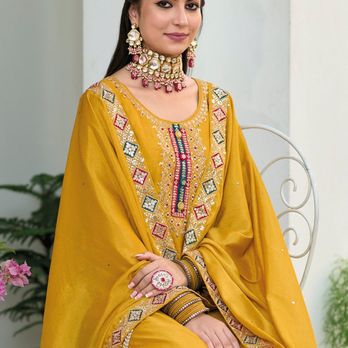 Pinkphulkari - Party Wear Punjabi Sharara Suit - Women's Clothing Near Me - Visalia, California