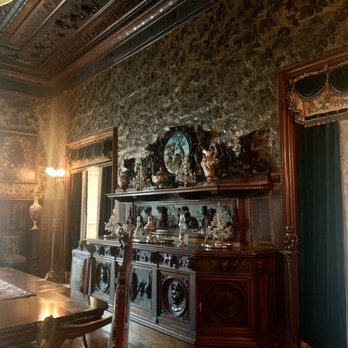 Chateau-sur-Mer - Dining room and carved buffet - Landmarks & Historical Buildings Near Me - Newport, Rhode Island Chateau-sur-Mer - Dining room and carved buffet - Landmarks & Historical Buildings Near Me - Newport, Rhode Island