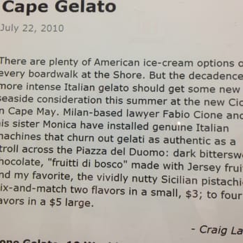 Cione - Great review! - Desserts Near Me - Cape May, New Jersey Cione - Great review! - Desserts Near Me - Cape May, New Jersey