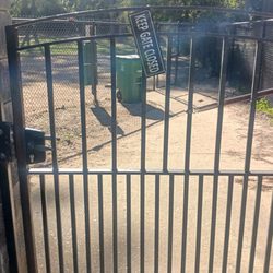 Julien Marx Dog Park - Big double gated concrete entry