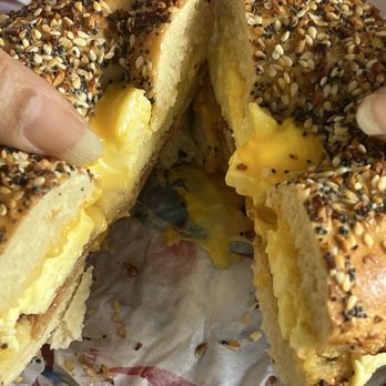 Brooklyn Water Bagel - Bacon, Egg and Cheese on Everything Bagel - Coffee & Tea Near Me - Orlando, Florida Brooklyn Water Bagel - Bacon, Egg and Cheese on Everything Bagel - Coffee & Tea Near Me - Orlando, Florida