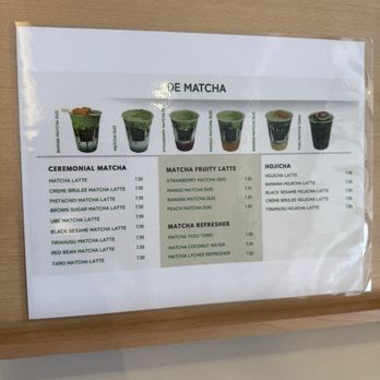 De Matcha - Menu as of mid October 2025 - Specialty Food Near Me - Torrance, California