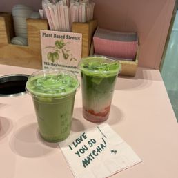 ICED DRAFT NITRO MATCHA LATTE & ICED STAWBERRY MATCHA LATTE ICED DRAFT NITRO MATCHA LATTE & ICED STAWBERRY MATCHA LATTE