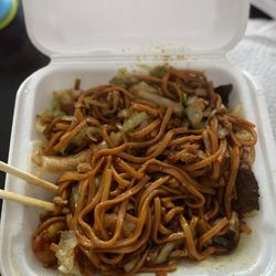 Wok Xpress - House Special Lo Mein - already half eaten. Great value!