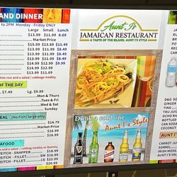 Aunt I's Jamaican Restaurant - Menu
