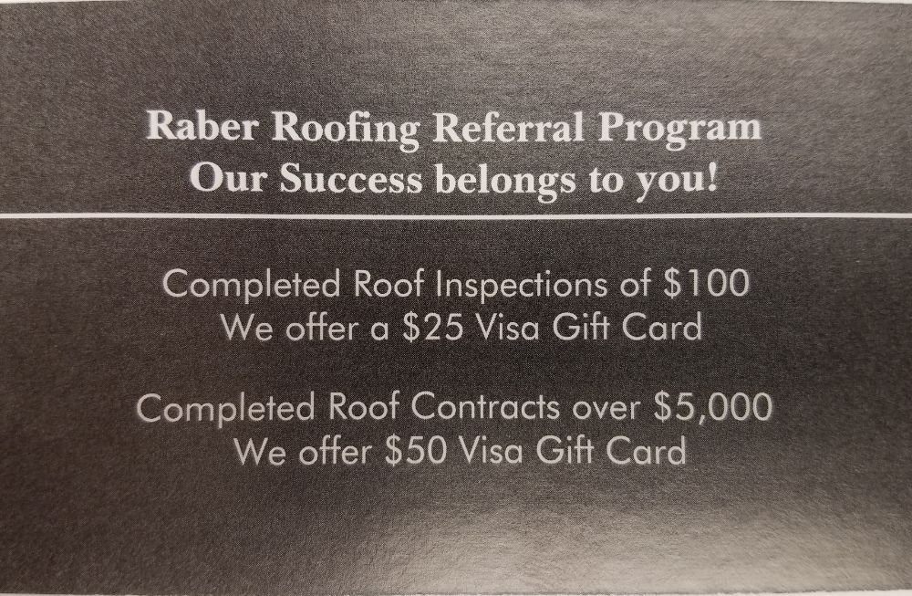 Slide of Raber Roofing