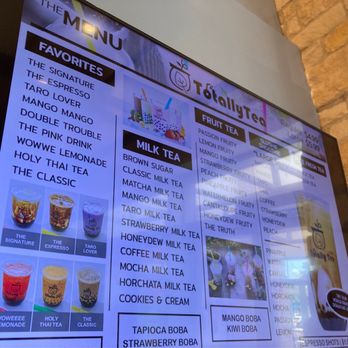 totally tea - the menu of a tea shop - Bubble Tea Near Me - Houston, Texas totally tea - the menu of a tea shop - Bubble Tea Near Me - Houston, Texas