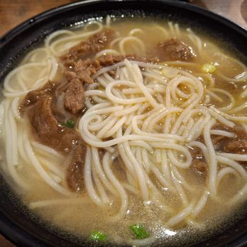 Fat Boy Kitchen - HK Style Satay Beef with thick round rice noodles - Hong Kong Style Cafe Near Me - Vancouver, British Columbia