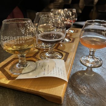 Superstition Meadery - Mead flight - Tapas/Small Plates Near Me - Prescott, Arizona Superstition Meadery - Mead flight - Tapas/Small Plates Near Me - Prescott, Arizona