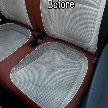Auto Bay Detailing - Before photo of stained seats - Auto Detailing Near Me Auto Bay Detailing - Before photo of stained seats - Auto Detailing Near Me